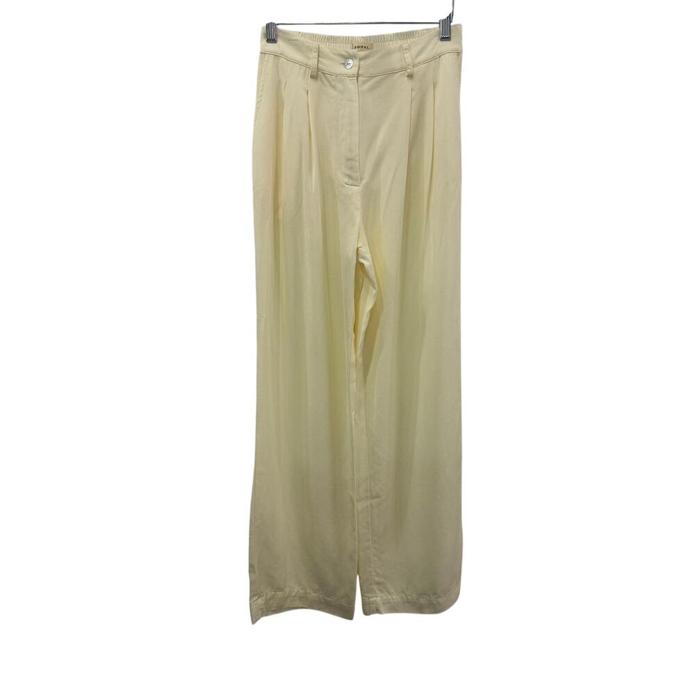 Donni Button Front Cropped Vest Pleated Trouser Pants Creme Women's Size M/XS - Picture 5 of 11